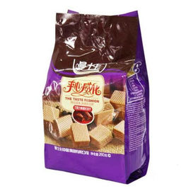 Las bolsas de plástico flexibles de la comida del escudete del lado del embalaje del sello del patio para las galletas