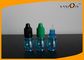 15ml vacian las botellas líquidas del E-cig azul con los tapones de tuerca coloridos, botellas plásticas del líquido de E