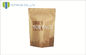 Bolsos de café impresos del papel marrón para las galletas que empaquetan 250g 500g 1000g