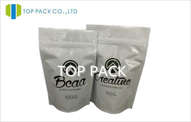 El empaquetado orgánico del AL/PE del polvo de la proteína, se levanta la bolsa con la cremallera 100g/150g