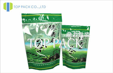 Verde levántese los bolsos con el Ziplock, bolsas de la bolsa del té para el té flojo