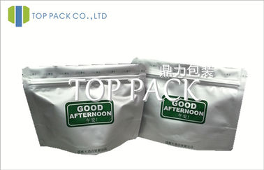El papel de aluminio se levanta bolsas de la comida con el Ziplock 80micron - 200micron