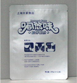 Bolsos del papel de aluminio de la categoría alimenticia con la parte inferior plana, bolsa modificada para requisitos particulares de los snacks