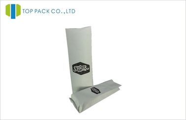 Bolsos de empaquetado 250g de Kraft del café blanco del papel con el escudete del lado del valor de la desgasificación