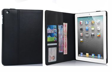 Caja del cuero del Tablet PC ipad2/ipad3/ipad4 del estilo de la cartera con 7 tarjetas/ranuras del dinero