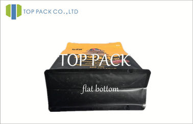 El fotograbado imprimió se levanta las bolsas de la comida que empaquetaban con negro amarillo de la cremallera 500g