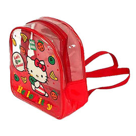 Pequeña mochila clara del PVC del Hello Kitty precioso, bolso para las muchachas