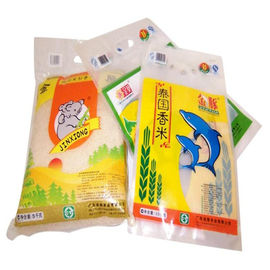 10kg con el bolso plástico cortado con tintas del arroz del acondicionamiento de los alimentos/el bolso del embalaje del arroz