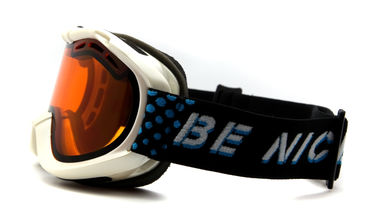 El blanco al aire libre del resbalón anti embroma las gafas ligeras planas del esquí de las gafas de la snowboard para los muchachos