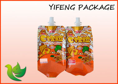 Prueba de aceite reutilizable impresa de la bolsa de la parte inferior plana para el empaquetado de la salsa