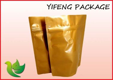 Levántese el bolso de empaquetado del café del papel de aluminio con la cremallera y la válvula