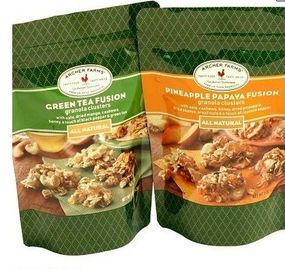 Levántese los bolsos de empaquetado de la bolsa lacrable de la comida con la cremallera Rohs flexible