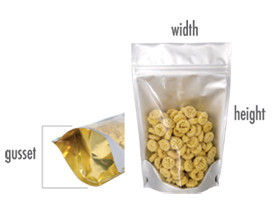 Levántese los bolsos de empaquetado de la bolsa lacrable de la comida con la cremallera Rohs flexible