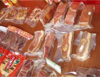 Limpie la ausencia de fugas de empaquetado del artículo con la aspiradora del Mediados de-sello del bolso de la bolsa de la comida del cerdo/de la carne de vaca