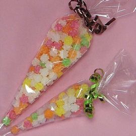Bolsos planos del polipropileno del claro del fabricante de China para el caramelo