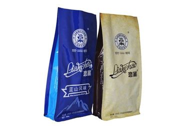El café de Eco que empaqueta la bolsa de la parte inferior plana/que se puede volver a sellar amistosos se levanta bolsas