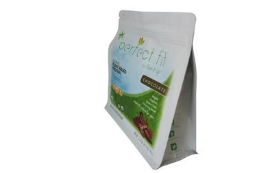 Bolsa plana de la categoría alimenticia del chocolate que empaqueta bolsas plásticas con la cremallera