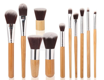 El maquillaje profesional 11PCS cepilla la madera del equipo con el bolso de la caja de la bolsa