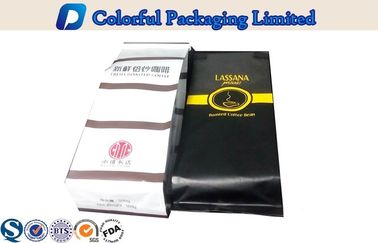 Bolsos de empaquetado del lado trasero del café colorido del escudete con la parte inferior plana